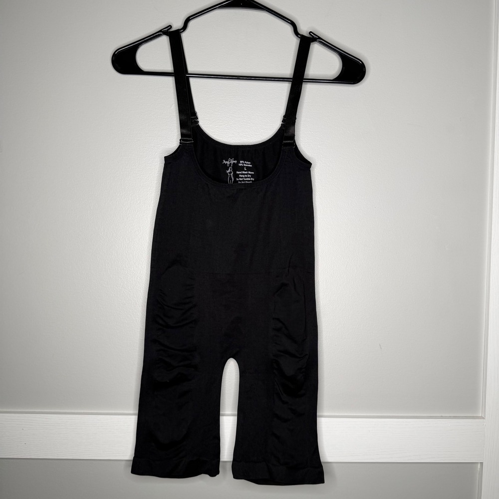 Heavenly Shapewear Bodysuit Women Size Large Black Full Body Shaper Stretch